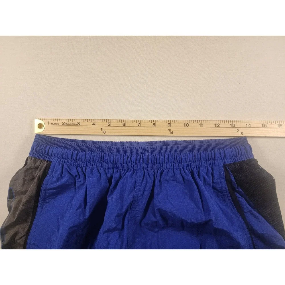 Speedo Swim Trunks Vintage Mens Medium Blue‎ Mesh Lined Nylon Athletic Shorts